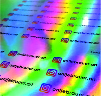 Aufkleber Hologrammfolie