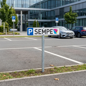 Parkplatzschild - Mit Ihrem Wunschtext und Logo