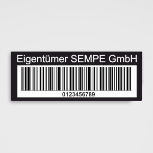 Inventaretiketten nummeriert nach Wunsch