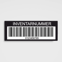 Inventaretiketten nummeriert nach Wunsch