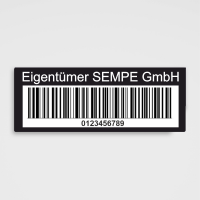 Inventaretiketten nummeriert nach Wunsch
