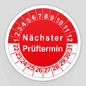 Mehrjahrespr&uuml;fplaketten 30 mm rund Bogen mit 60 Plaketten Hellblau