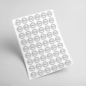 Mehrjahrespr&uuml;fplaketten 35 mm rund Bogen mit 60 Plaketten Rot