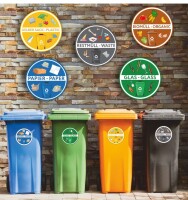 Aufkleber-Set Mülltonne zur Mülltrennung 20x20...
