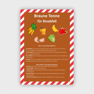 Aufkleber Hinweise für die Biotonne - was darf rein