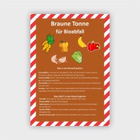 Aufkleber Hinweise f&uuml;r die Biotonne - was darf rein