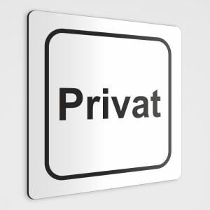 T&uuml;rschild &quot;Privat&quot; - wei&szlig; 12 x 12 cm