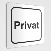 T&uuml;rschild &quot;Privat&quot; - wei&szlig; 12 x 12 cm