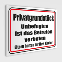 Aufkleber Privatgrundstück - Unbefugten ist das...