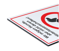 Hundekot Schild - Packs H&auml;ufchen ein Alu-Verbund Platte 3mm Alumimium Verbund Platte DIN A4 (21,0 x 29,7 cm)