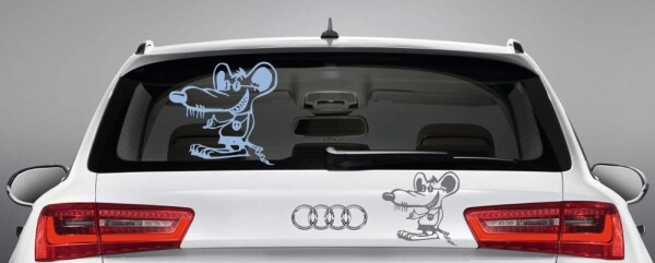 witzige und lustige Autoaufkleber "Maus"