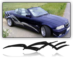 Aufkleber für die Fahrzeugseite (als Paar geliefert)