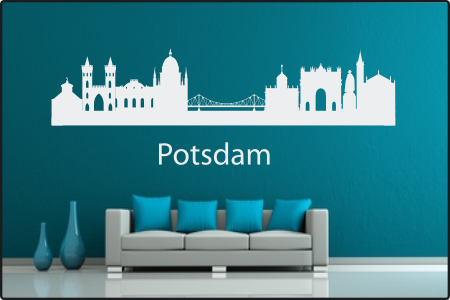 Wandtattoo "Stadt Skyline Städteskyline Silhouette POTSDAM"
