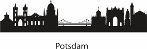 Wandtattoo &quot;Stadt Skyline St&auml;dteskyline Silhouette POTSDAM&quot;