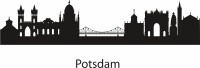 Wandtattoo &quot;Stadt Skyline St&auml;dteskyline Silhouette POTSDAM&quot;