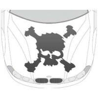 Autoaufkleber für die Motorhaube "Skull...