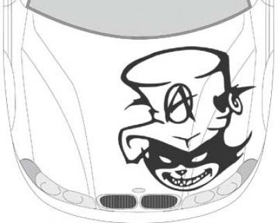 Autoaufkleber für die Motorhaube "anarchie Aufkleber"