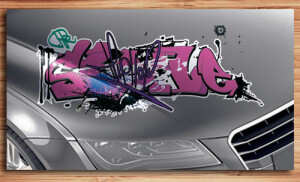 Aufkleber f&uuml;rs Auto, Autoaufkleber Graffiti Style &quot;Jamen&quot;