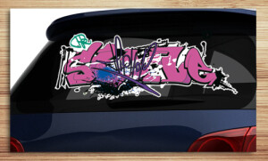 Aufkleber f&uuml;rs Auto, Autoaufkleber Graffiti Style &quot;Jamen&quot;