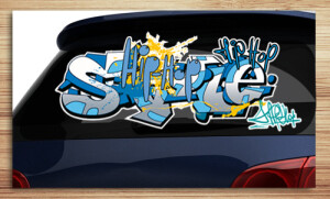 Aufkleber f&uuml;rs Auto, Autoaufkleber Graffiti Style &quot;HipHop Style&quot;