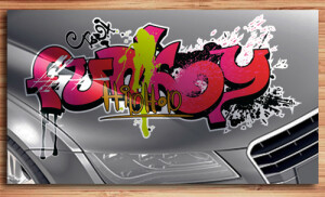 Aufkleber f&uuml;rs Auto, Autoaufkleber Graffiti Style &quot;fun&quot;