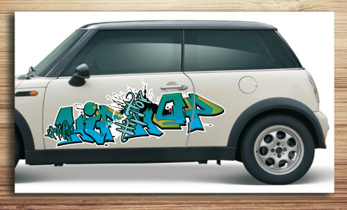 Aufkleber fürs Auto, Autoaufkleber Graffiti Style "HipHop"