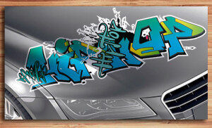 Aufkleber f&uuml;rs Auto, Autoaufkleber Graffiti Style &quot;HipHop&quot;