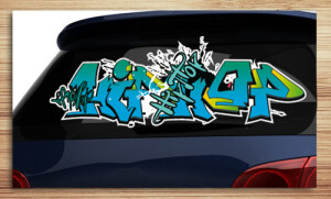 Aufkleber f&uuml;rs Auto, Autoaufkleber Graffiti Style &quot;HipHop&quot;