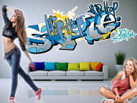 Graffiti Wand-Tattoo "Aufkleber 03"