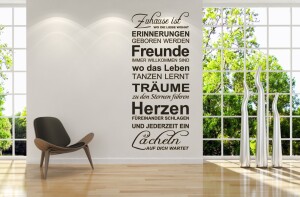 Wandaufkleber "Zuhause ist..