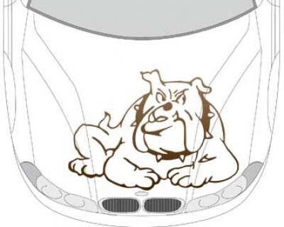 Autoaufkleber für die Motorhaube "bulldoggen aufkleber"
