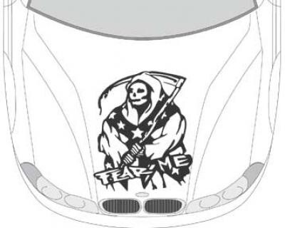 Autoaufkleber für die Motorhaube "Aufkleber der Tod"
