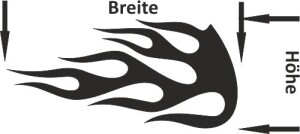 Autoaufkleber f&uuml;r die Motorhaube &quot;Aufkleber Flammenpaar&quot;