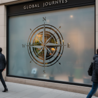 Schriften und Logos aus Glasgravurfolie