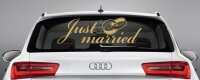 Aufkleber, Autoaufkleber "just married" (frisch...