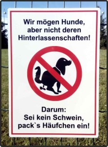 Hundekot Schild - Bitte entfernen Sie..!