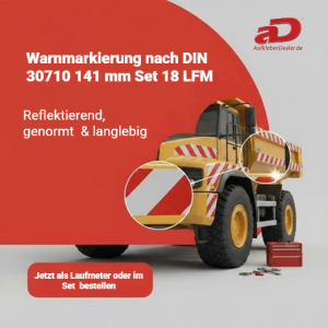 KFZ-Warnmarkierung nach DIN 30710 141 mm Set 18 LFM
