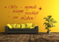 Wanddekoration "Wer niemals träumt...