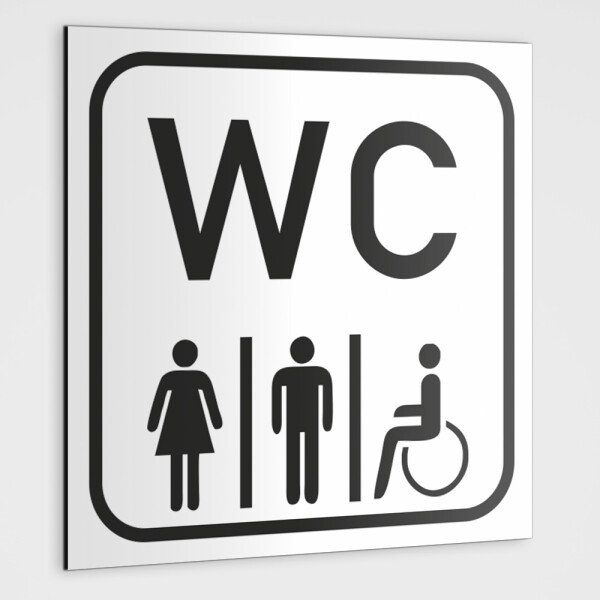 WC Hinweisschild WC Schild Männer, Frauen, Behindertentoilette