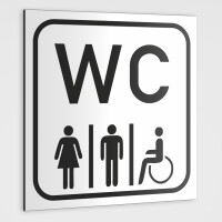 WC Hinweisschild WC Schild M&auml;nner, Frauen, Behindertentoilette