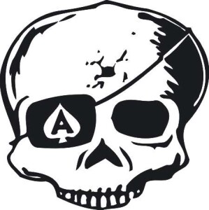 Autoaufkleber &quot;Skull As&quot; Totenkopf