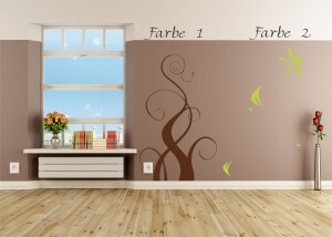 Wandtattoo f&uuml;r das Wohnzimmer zweifarbig