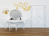 Wandtattoo Blumenranke