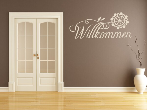 Wandtattoo "Willkommen"