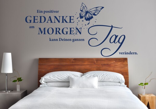 Wandgestaltung "Ein positiver Gedanke am Morgen..."