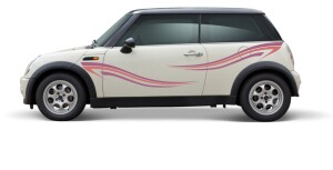 Cartunig mit Dekorfolien und Aufklebern