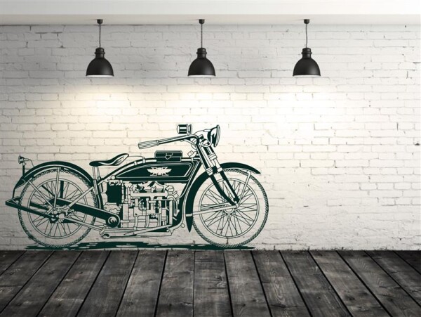 Wandtattoo "Motorradaufkleber"