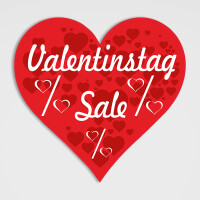 Valentinstag SALE  Aufkleber in Herzform als Aufkleber oder Adh&auml;sionsfolie