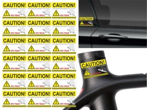 GPS Tracker Aufkleber transparent bedruckt, 18 Stk auf einem Bogen