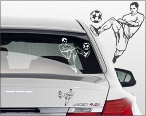 Fußballspieler Aufkleber fürs Auto
